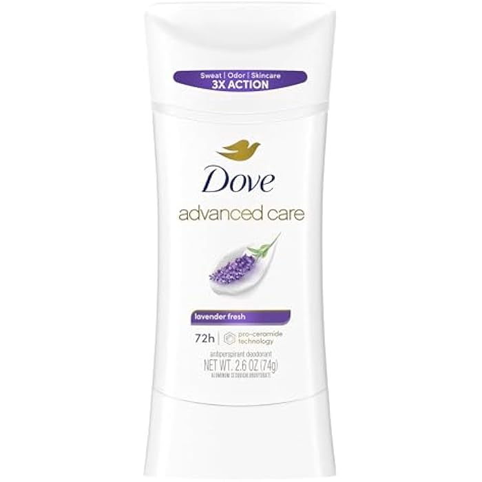 Dove Advanced Care Antiperspirant Deodorant Stick Lavender Fresh for Helping Repair Skin Barrier After Shaving, with 72-Hour Sweat & Odor Protection, 2.6 oz - Image 1
